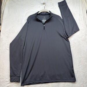Swannies Golf 1/4 Zip Pullover‎ Gray Performance Athletic Layer Mens Large